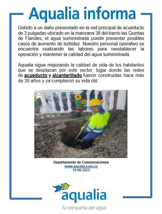 Reparación Fuga en el barrio las Quintas de Flandes